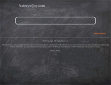 Tablet Screenshot of factoryofjoy.com